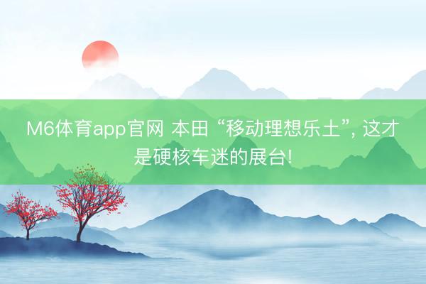 M6体育app官网 本田 “移动理想乐土”, 这才是硬核车迷的展台!